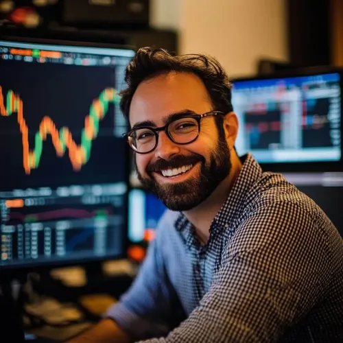 Portret zâmbitor al unui analist financiar